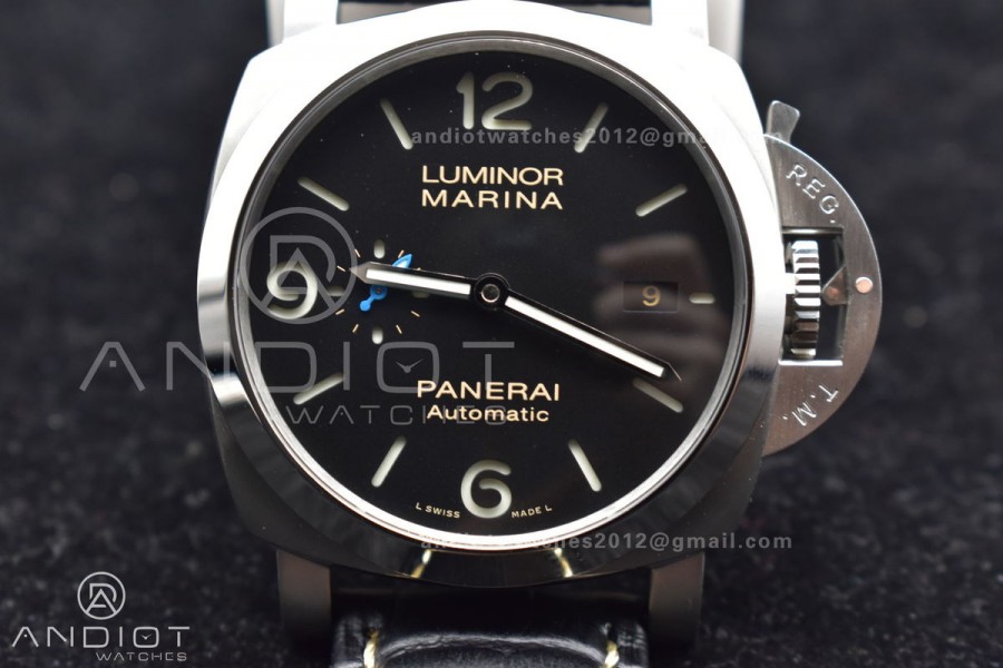 PAM1359 W TTF 1:1 Best Edition on Black Leather Strap P9010 