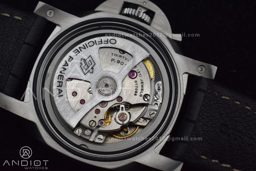 PAM1359 W TTF 1:1 Best Edition on Black Leather Strap P9010 