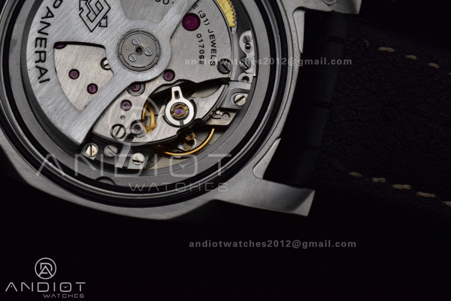 PAM1359 W TTF 1:1 Best Edition on Black Leather Strap P9010 
