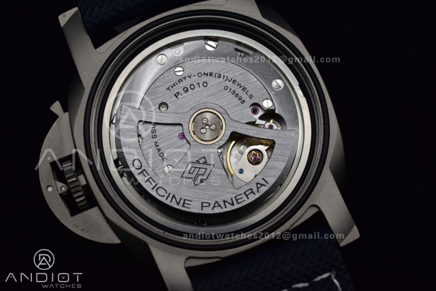 PAM1117 Titanium VSF 1:1 Best Edition Blue Dial on Blue Kevlar Composite Strap P.9010