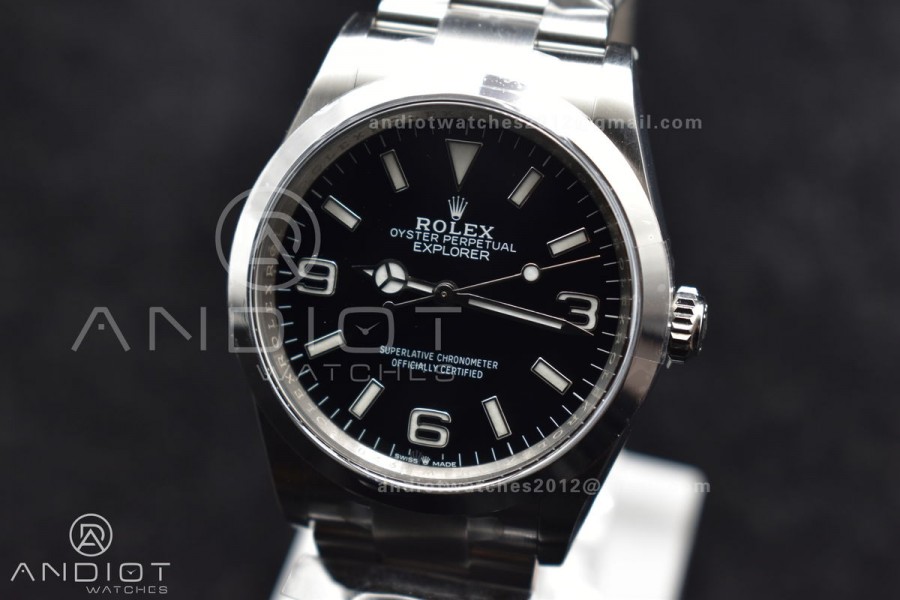 Explorer 124270 36mm 904L Steel Clean 1:1 Best Edition Black Dial on SS Bracelet VR3230