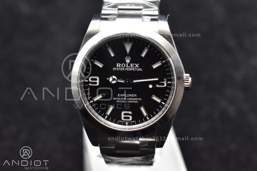 Explorer I 214270 39mm Clean 1:1 Best Edition Black Dial on SS Bracelet VR3132