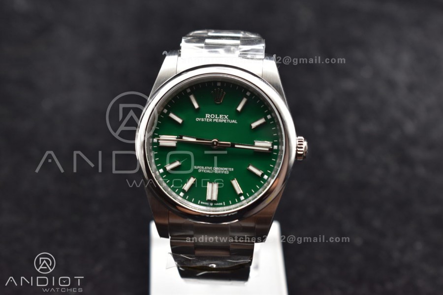 Oyster Perpetual 124300 41mm Clean 1:1 Best Edition 904L Steel Green Dial VR3230