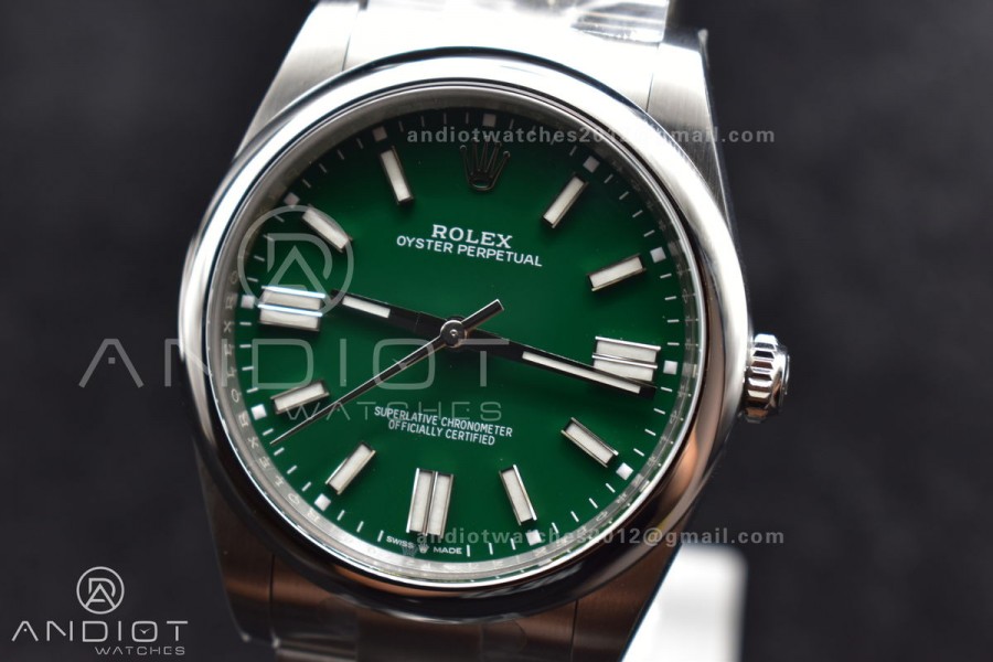 Oyster Perpetual 124300 41mm Clean 1:1 Best Edition 904L Steel Green Dial VR3230