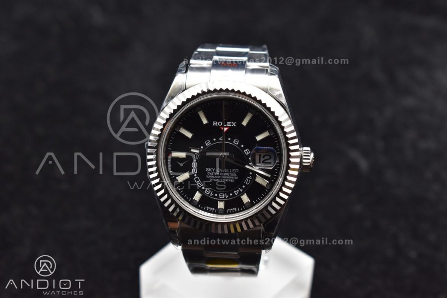 Skydweller SS Noob Best Edition Black Dial on SS Oyster Bracelet A23J