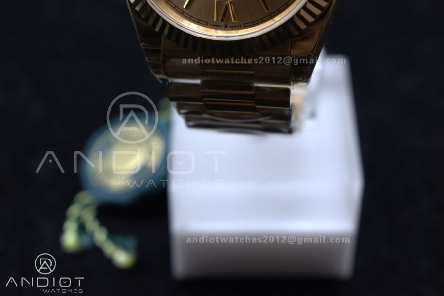 DayDate 40 RG GSF Gain Weight Gold Roman Dial on President Bracelet A2836