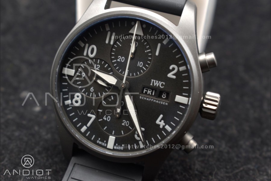 2023 TW Factory Best 1:1 / IWC Chronograph IW388106 Mercedes-AMG Petronas FORMULA ONE TEAM Black