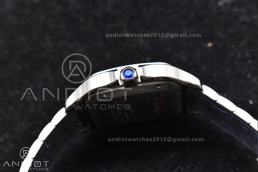 Santos de Cartier 40mm SS 2018 BVF 1:1 Best Edition White Dial on SS SmartLinks Bracelet MIYOTA 9015 V2