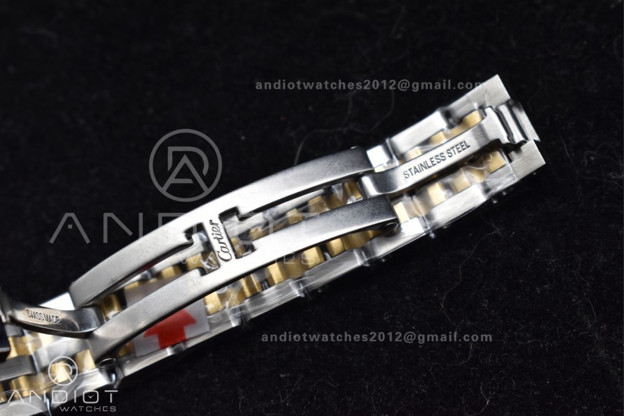 Panthère 22mm BVF 1:1 Best Edition SS/YG White Dial on SS/YG Bracelet Ronda Quartz
