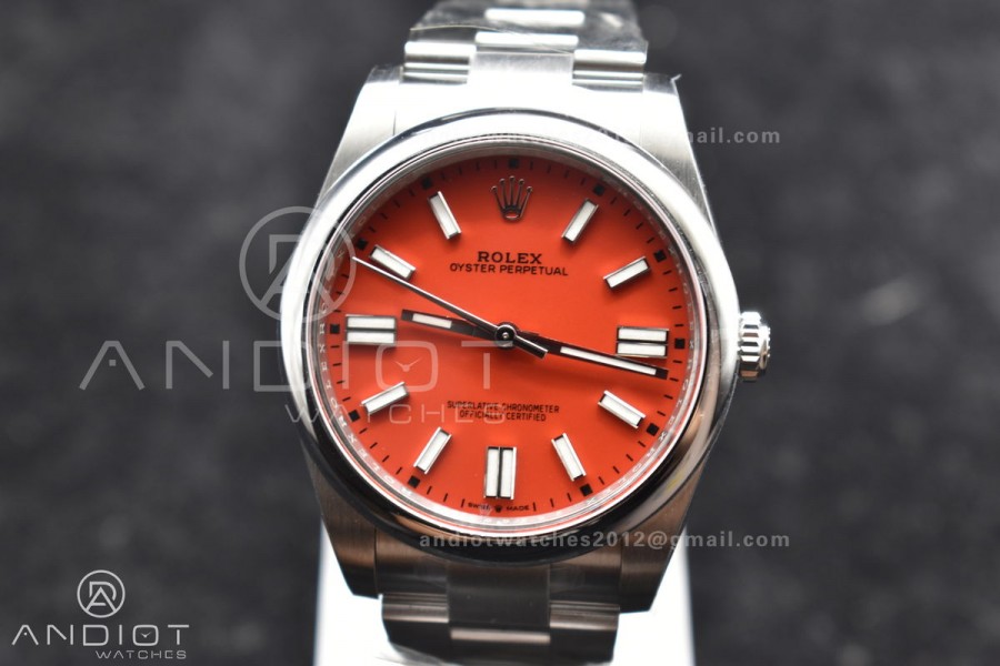 Oyster Perpetual 124300 41mm Clean 1:1 Best Edition 904L Steel Red Dial VR3230