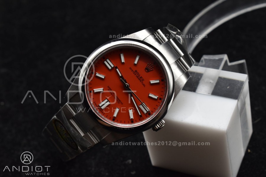 Oyster Perpetual 124300 41mm Clean 1:1 Best Edition 904L Steel Red Dial VR3230