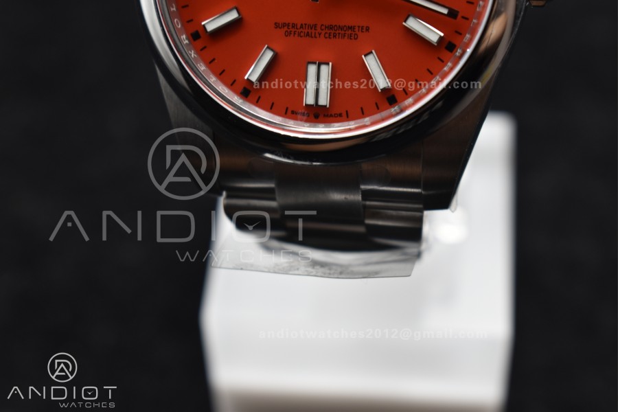 Oyster Perpetual 124300 41mm Clean 1:1 Best Edition 904L Steel Red Dial VR3230