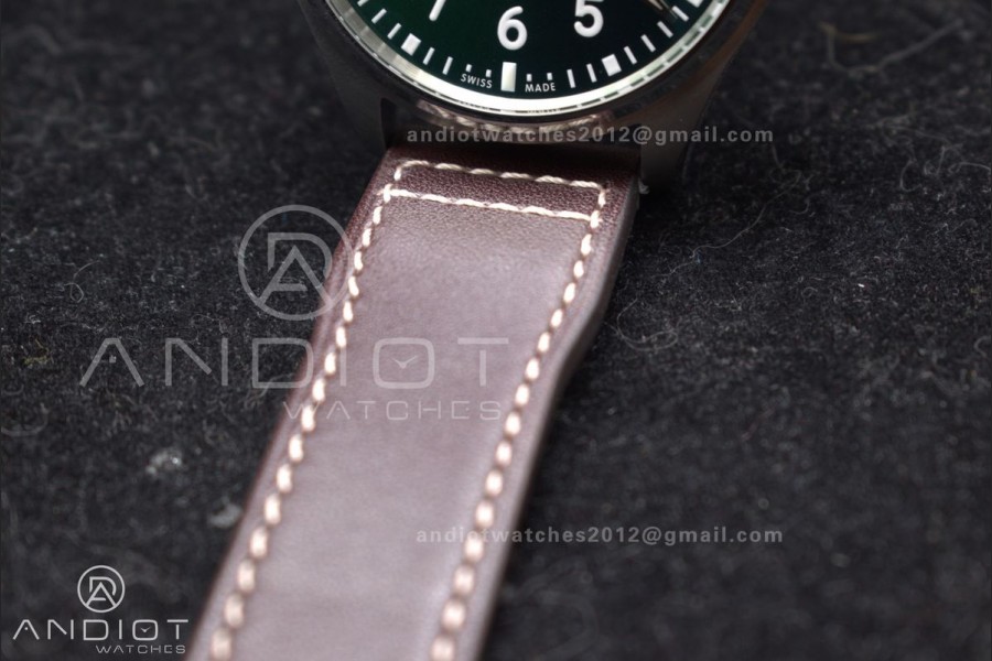 Pilot Mark XX IW328205 ZF 1:1 Best Edition Green Dial on Brown Leather Strap A32111