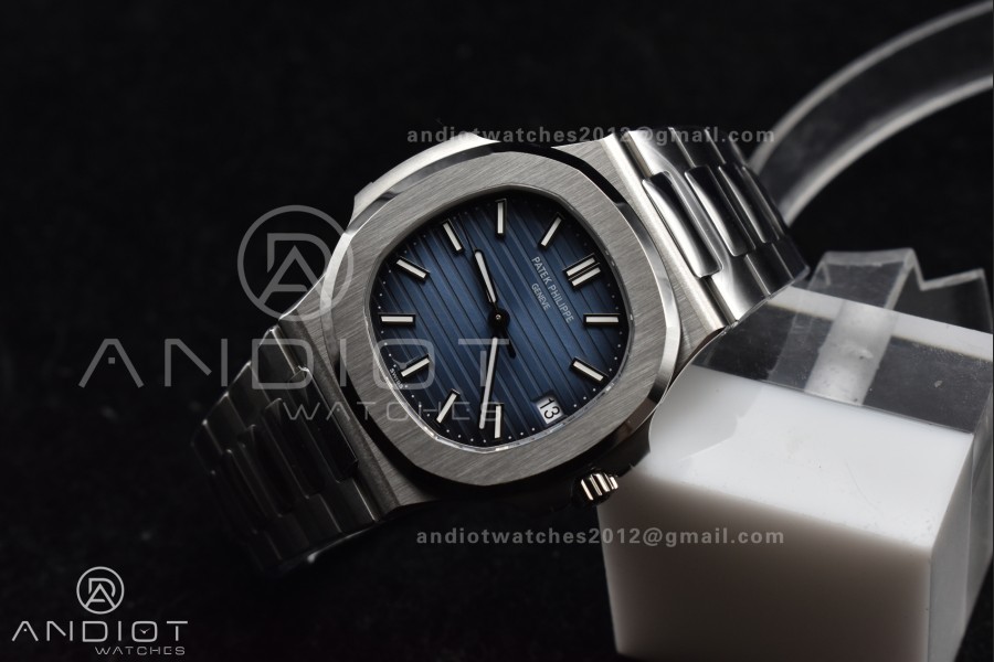 Nautilus 5711/1A 3KF 1:1 Best Edition Blue Textured Dial On SS Bracelet A324 Super Clone V2