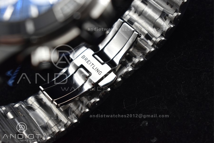 Chronomat B01 44mm SS BLSF 1:1 Best Edition Black Dial on SS Bracelet A7750