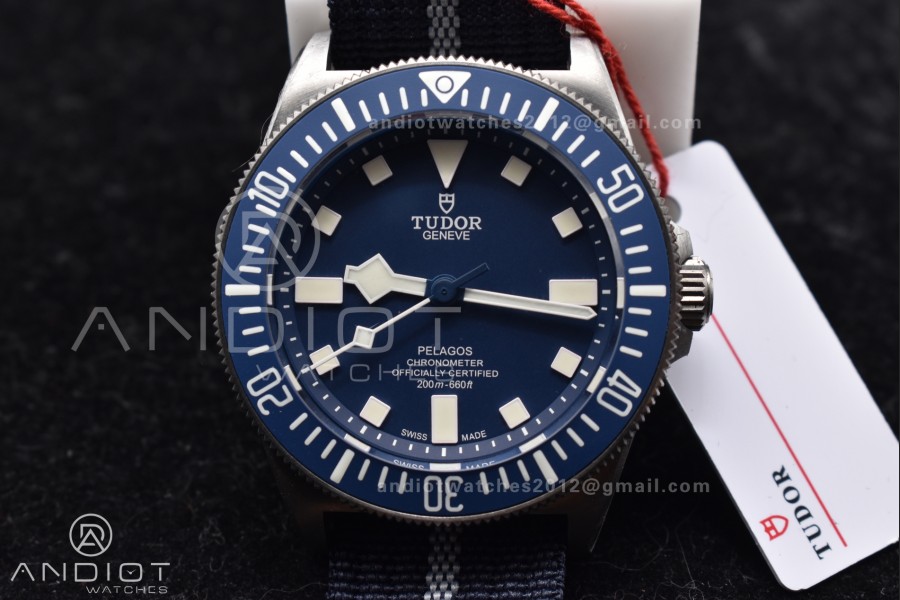 M+ Factory 1:1 Best Edition Tudor Pelagos FXD Navy Blue Titanium 