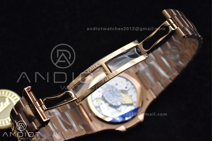 Nautilus 5712 RG PPF 1:1 Best Edition Brown Dial on RG Bracelet A240 Super Clone V2
