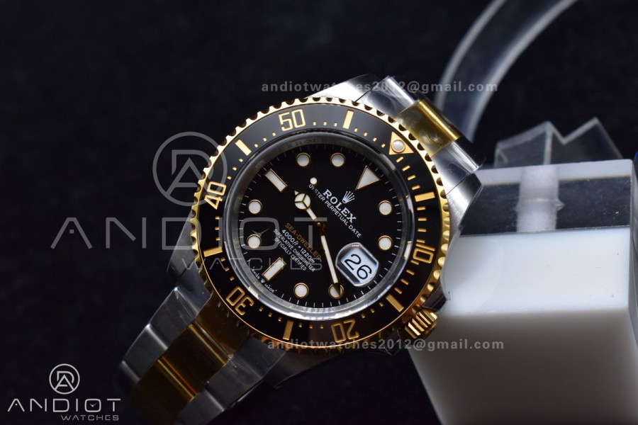 Sea-Dweller Two Tone SS/YG 126603 VSF Best Edition Black Dial on SS/YG Bracelet VS3235