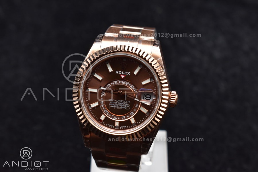 Skydweller RG Noob Best Edition Brown Dial on RG Bracelet A23J