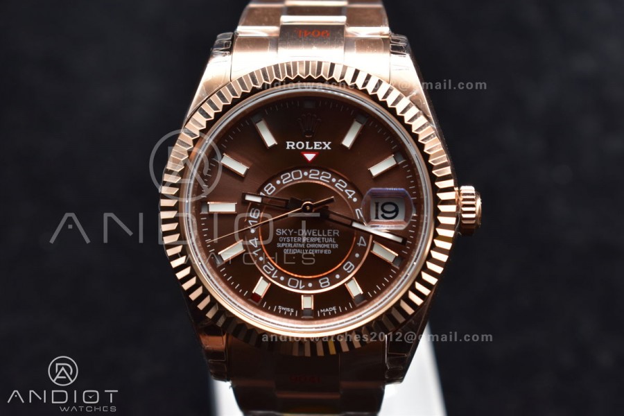 Skydweller RG Noob Best Edition Brown Dial on RG Bracelet A23J