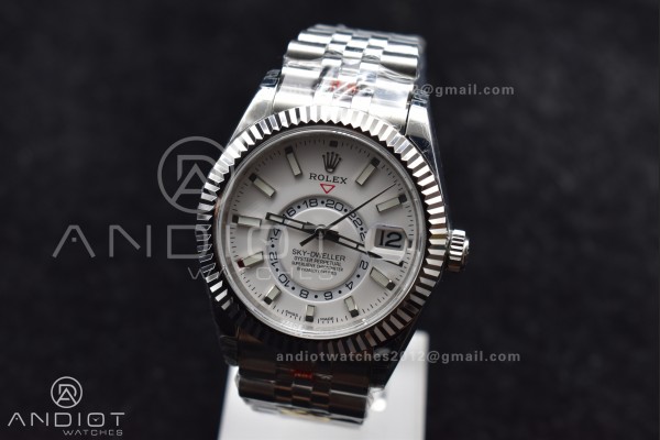 Skydweller SS Noob Best Edition White Dial On SS J...