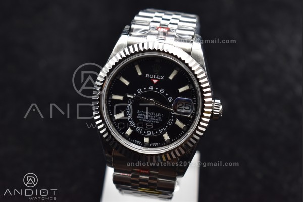Skydweller SS Noob Best Edition Black Dial on SS J...