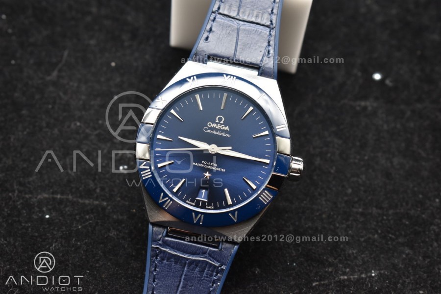 Constellation Blue Ceramic SS VSF 1:1 Best Edition Blue Dial on Blue Gummy Strap A8900 Super Clone