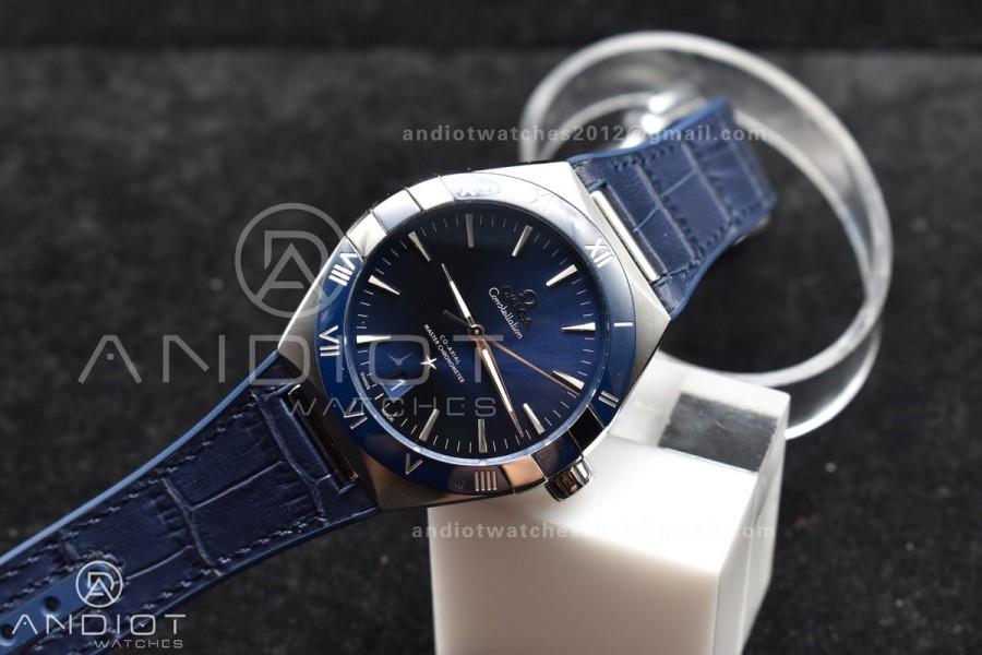 Constellation Blue Ceramic SS VSF 1:1 Best Edition Blue Dial on Blue Gummy Strap A8900 Super Clone