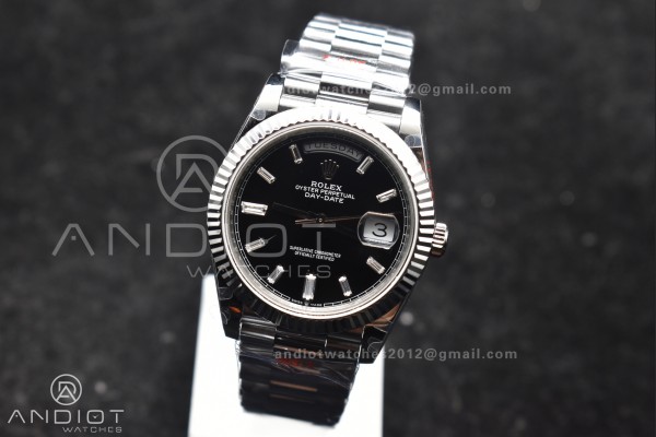 DayDate 40 SS GMF Gain Weight Black Crystal Dial O...