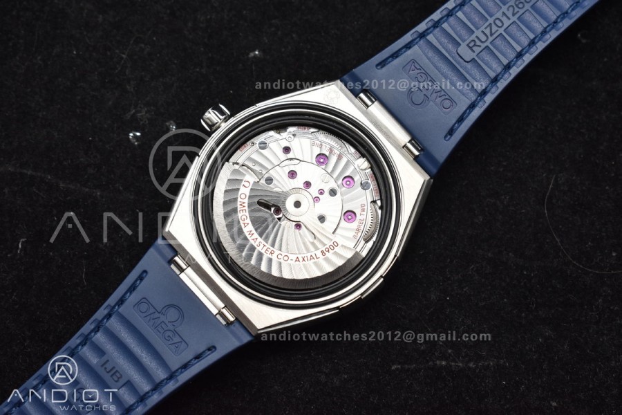 Constellation Blue Ceramic SS VSF 1:1 Best Edition White Dial on Blue Gummy Strap A8900 Super Clone