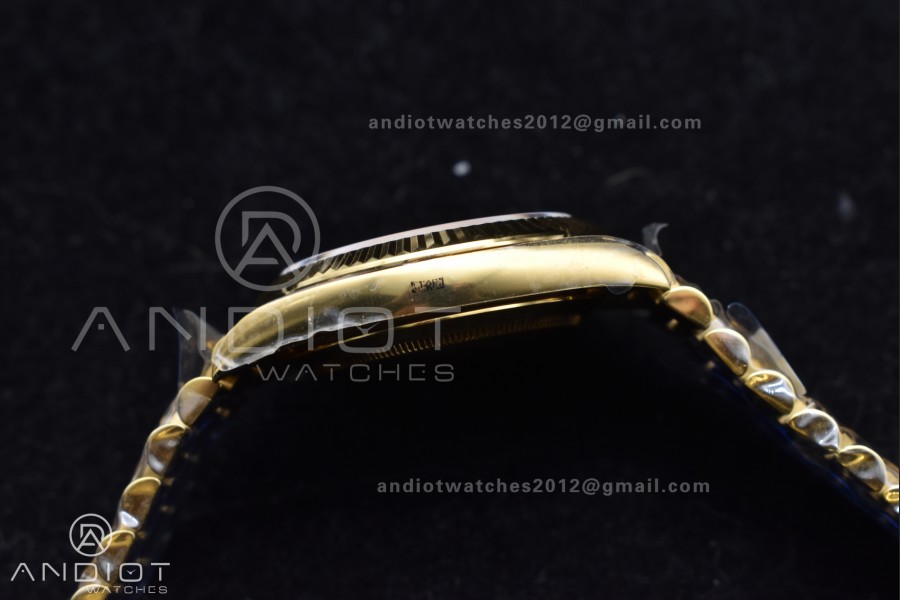 Day Date 40 YG 228238 ARF 1:1 Best Edition Gold Roman Dial On President Bracelet VR3255 (Gain Weight)