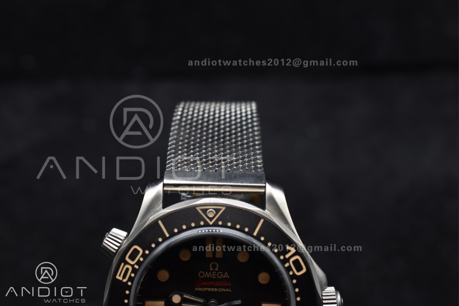 Seamaster 300 "No Time To Die" Limited Edition VS+F 1:1 Best Edition On Titanium Mesh Bracelet A8806 