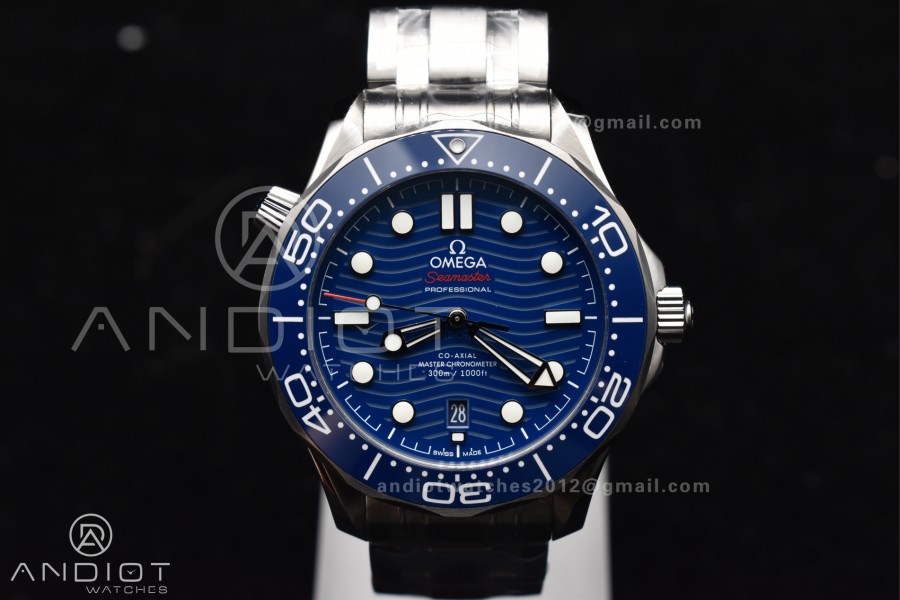 Seamaster Diver 300M VSF 1:1 Best Edition Blue Ceramic Blue Dial On SS Bracelet A8800