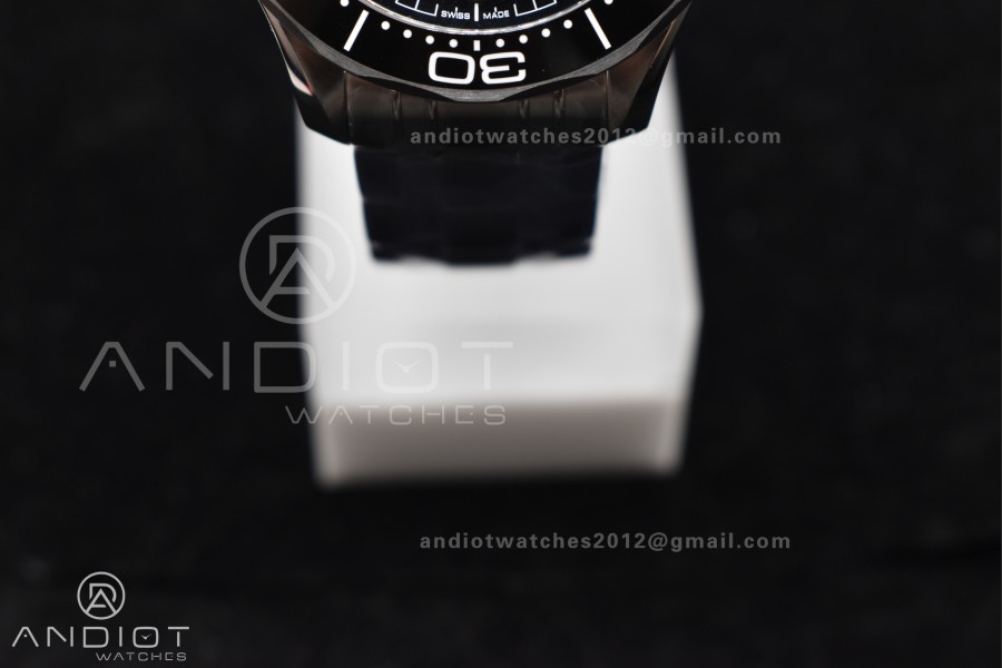 Seamaster Diver 300M VSF 1:1 Best Edition Black Ceramic Black Dial on SS Bracelet A8800