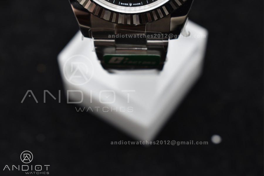 DateJust 41 126334 C+F 1:1 Best Edition 904L Steel Gray Dial Green Roman on SS Oyster Bracelet VR3235