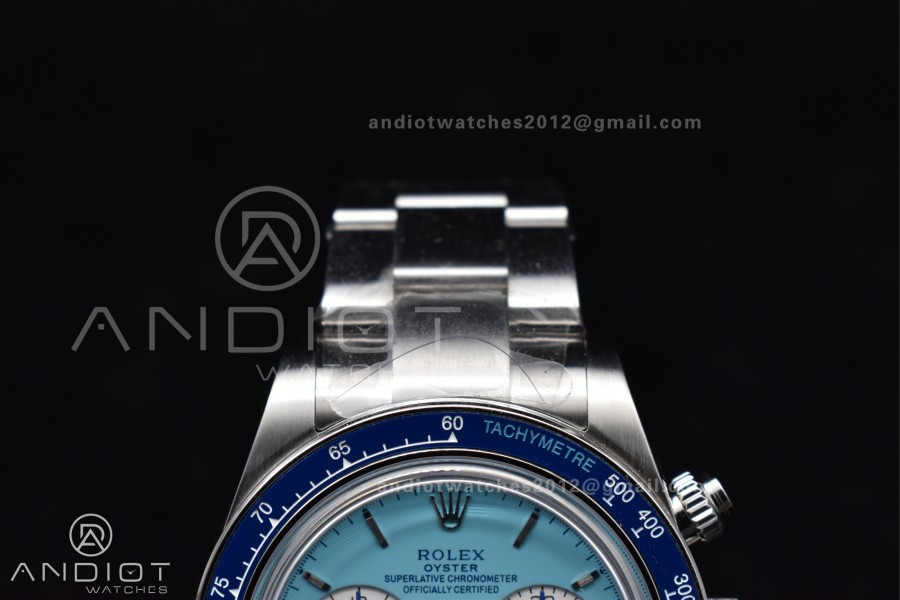 Daytona SS ADGF Paul Newman Best Customized Edition Tiffany/White Dial On SS Bracelet A4130
