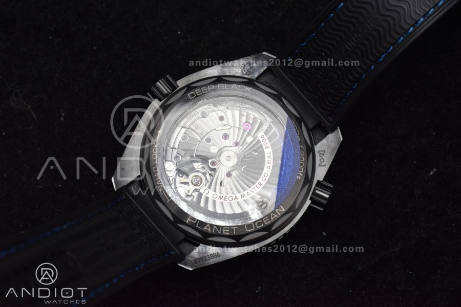 Planet Ocean 45.5mm Deep Black Blue Real Ceramic VSF 1:1 Best Edition on Black Nylon Strap A8906 Super Clone