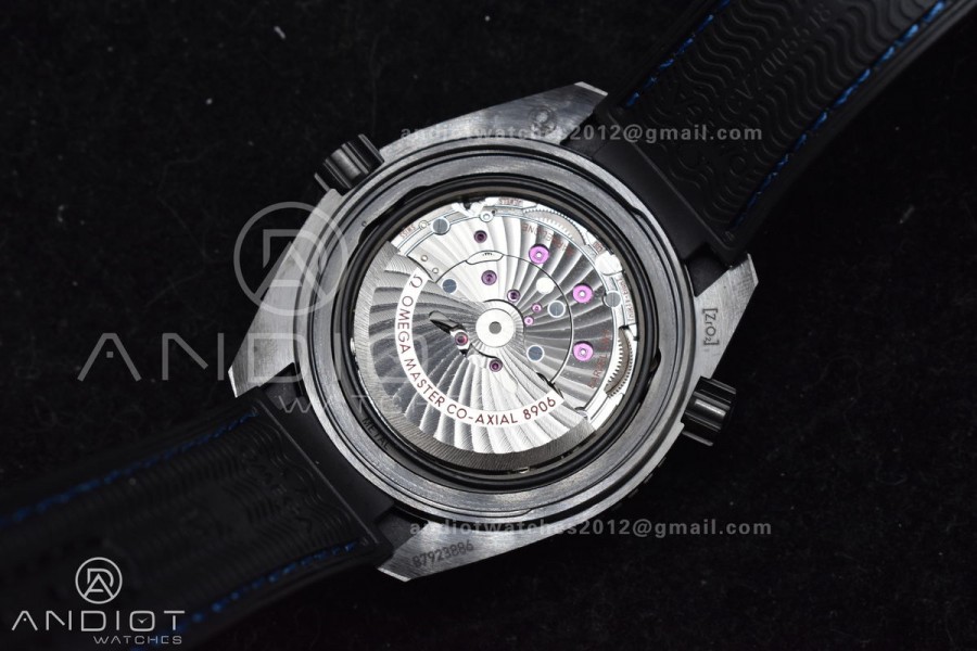 Planet Ocean 45.5mm Deep Black Blue Real Ceramic VSF 1:1 Best Edition on Black Nylon Strap A8906 Super Clone