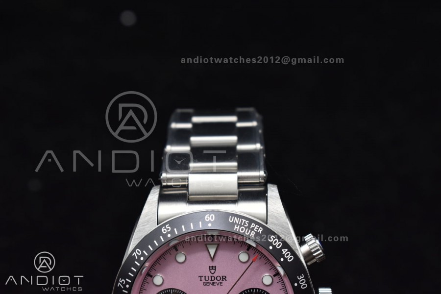 Black Bay Chrono SS TWF 1:1 Best Edition 2024 Pink Dial on SS Bracelet A7750