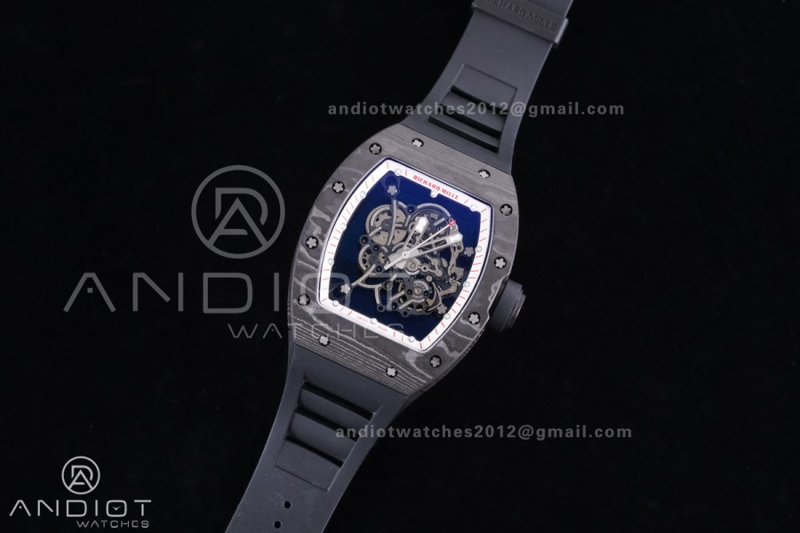 RM055 NTPT/Ti APSF 1:1 Best Edition White Inner Bezel Black Crown on Rubber Strap RMUL2 Super Clone