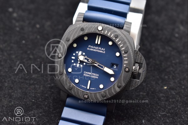 PAM1232 W Carbotech SBF 1:1 Best Edition Blue Dial...