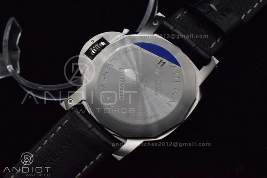 PAM1312  VSF 1:1 Best Edition Black Dial on Black Leather Strap P.9010 