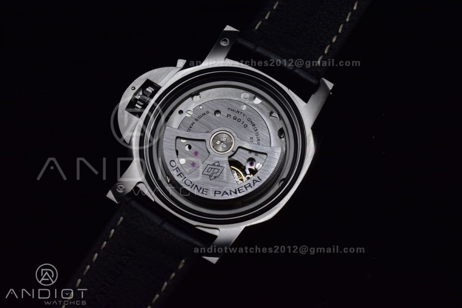 PAM1312  VSF 1:1 Best Edition Black Dial on Black Leather Strap P.9010 