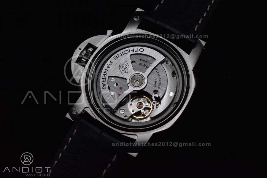 PAM1312  VSF 1:1 Best Edition Black Dial on Black Leather Strap P.9010 
