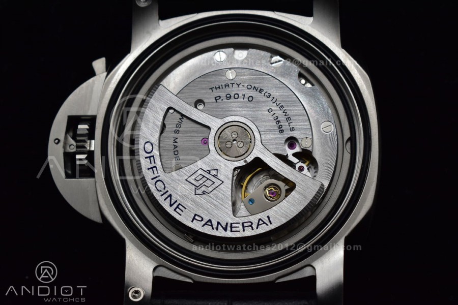 PAM1312  VSF 1:1 Best Edition Black Dial on Black Leather Strap P.9010 