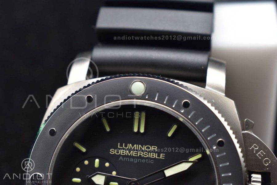 PAM389 O VSF 1:1 Best Edition on Black Rubber Strap P.9000 Super Clone V2
