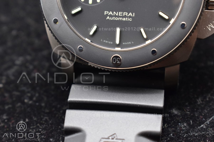 PAM389 O VSF 1:1 Best Edition on Black Rubber Strap P.9000 Super Clone V2
