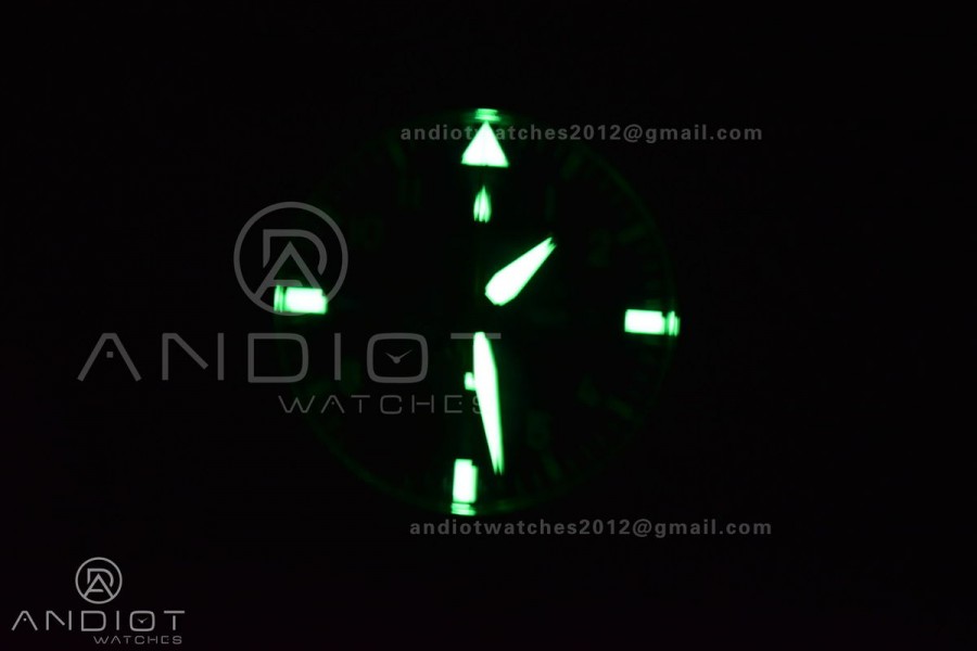 Pilot Chrono SS AZF 1:1 Best Edition Blue Dial Orange Hand on Blue Leather Strap A7750