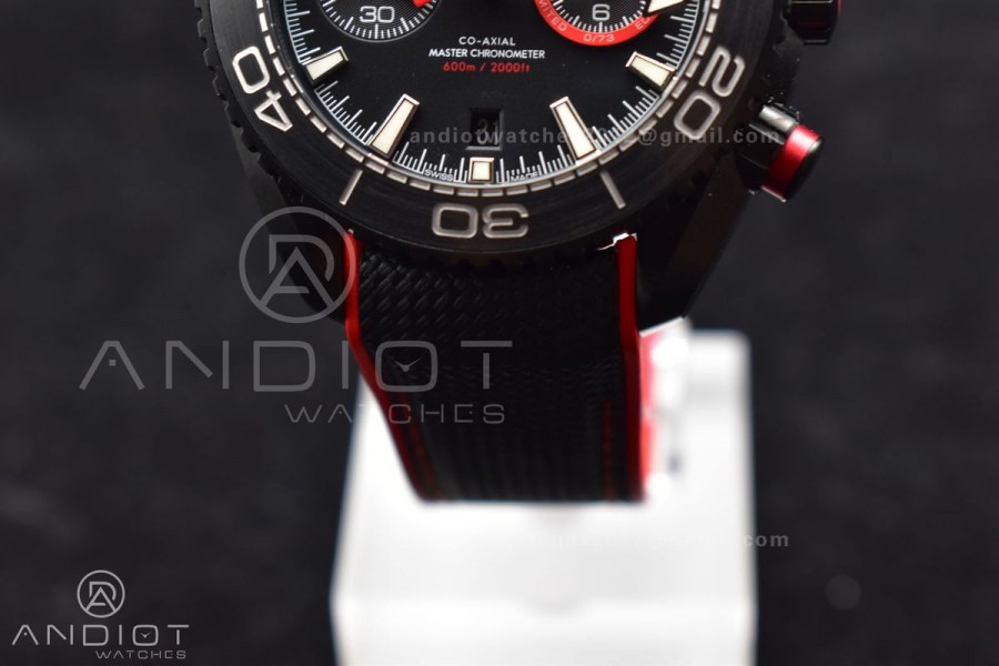 OM Factory Best Edition Omega Planet Ocean Chronograph with Functional 3:00 Subdial Counter Volvo Ocean 2017/2018 Race Deep Black Edition