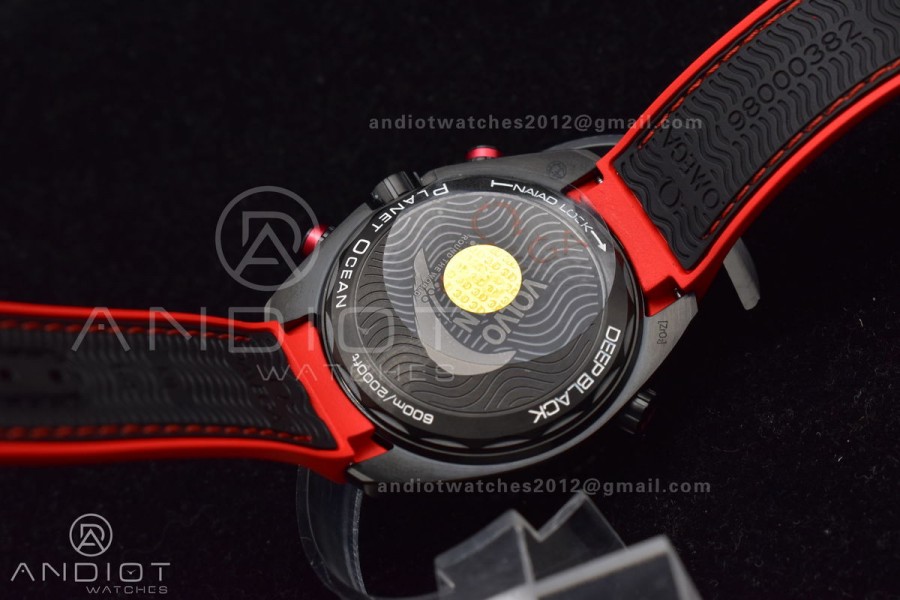 OM Factory Best Edition Omega Planet Ocean Chronograph with Functional 3:00 Subdial Counter Volvo Ocean 2017/2018 Race Deep Black Edition